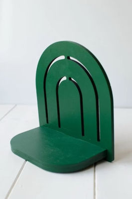 Arco-íris de madeira Decoração de parede pendurada Pequena prateleira de exposição de plantas para móveis de sala de estar