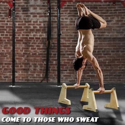 20x12 polegadas Parallettes de madeira e Push Up Bares para exercícios de ginástica de mão não escorregadia