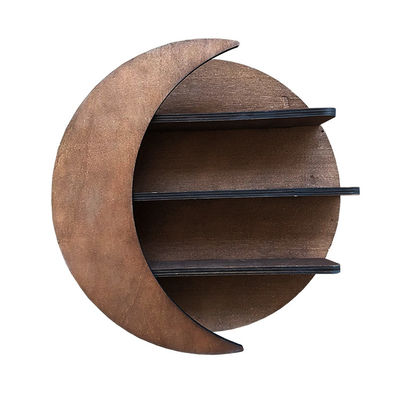 Mobiliário da sala de estar Montado na parede Prateleira de cristal lunar flutuante para armazenamento de óleos essenciais