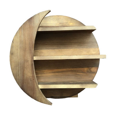 Mobiliário da sala de estar Montado na parede Prateleira de cristal lunar flutuante para armazenamento de óleos essenciais