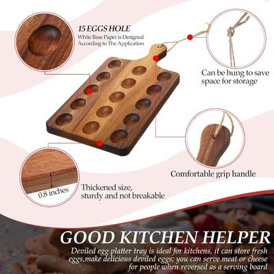 Reversível de madeira Devilled ovoplatter como seu pedido Acacia Charcuterie Board