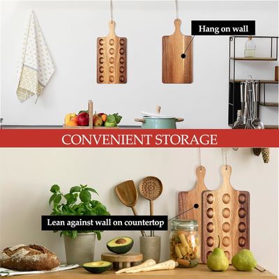 Reversível de madeira Devilled ovoplatter como seu pedido Acacia Charcuterie Board