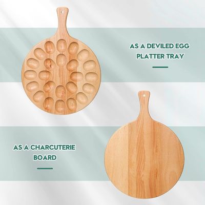 Placa de ovos de madeira e tabuleiro de charcuterie para o Natal de Páscoa