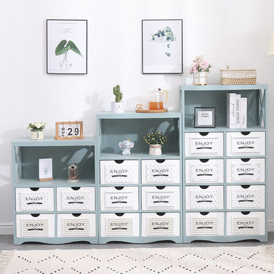 Moderno estilo multicolor verde branco caixa de gavetas para quarto feita por madeira personalizada