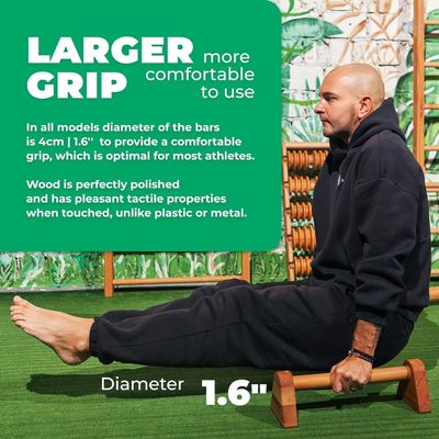 Logotipo personalizado músculo de madeira empurrar para cima está em pé para Calisthenics treino equipamento de ginástica