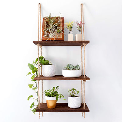 Alta quantidade de vantagem de cozinha pendurada customizada de madeira maciça prateleira de parede rústica