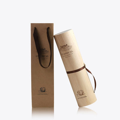 Caixa de casca de bétula personalizada para armazenamento de garrafas de óleo essencial de vinho e creme