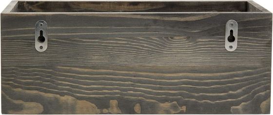 Salvar espaço Mural montado Vintage cinza de madeira climatizado Open Top Porta-cortiça Caixa de madeira com malha de fio metálico