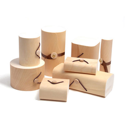 Caixa de embalagem de bolo de queijo feita à mão de madeira macia não finalizada