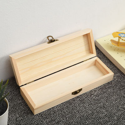 Caixa de lápis de pinho personalizada para organizar papelada e acessórios