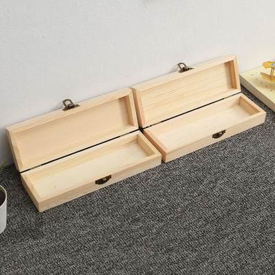 Caixa de lápis de pinho personalizada para organizar papelada e acessórios