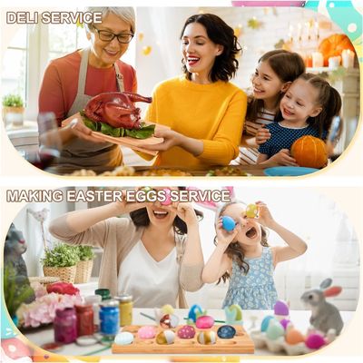 24 buracos Reversível Madeira Deviled Ovo Plater Charcuterie Tabuleiro para servir legumes