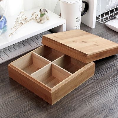 Embalagem personalizada de bolo de lua de bambu Caixa de armazenamento de jóias de madeira com fechadura e segurança