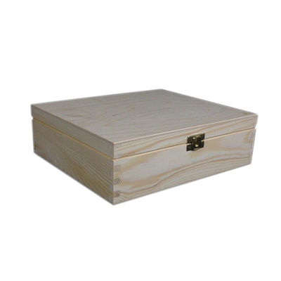 Caixa de armazenamento de chá de madeira com tampa transparente para impressão com laser Gravar Design ecológico natural