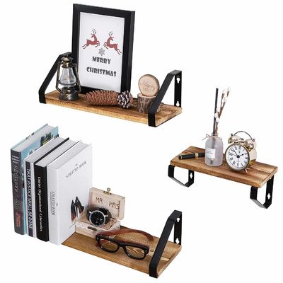 Repositório flutuante montado em parede de madeira maciça de design moderno de alta quantidade para OEM/ODM