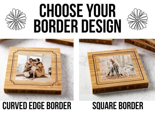 Quadro fotográfico de madeira com estilo personalizável