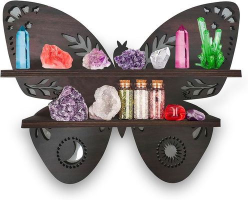 Contêineres de armazenamento de design moderno para borboleta Madeira parede Prateleiras flutuantes em madeira