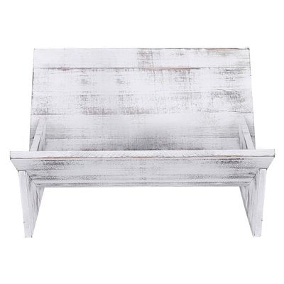 Revista de madeira Livro Arquivos Álbuns Display Estilo Retro Organizador Decoração de prateleira de parede