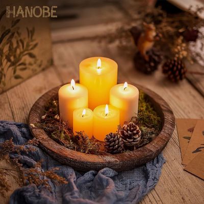 Tela de serviço de madeira personalizada Decoração de porta-velas redonda rústica para ferramentas e design de bolo