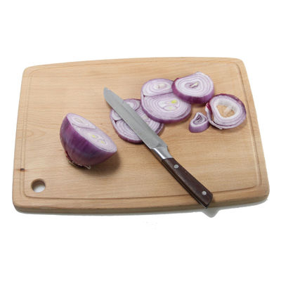 Tabela de corte de madeira maciça funcional e durável de faias com manobra de impressão queimada