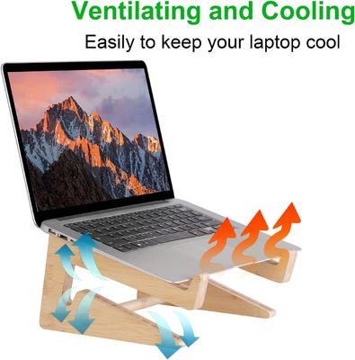 Decoração de prateleira de parede de madeira Descrição Stand de laptop Compatível com qualquer laptop