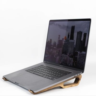 Porta-Laptops de madeira para Macbook Economia de espaço e acessório de mesa elegante