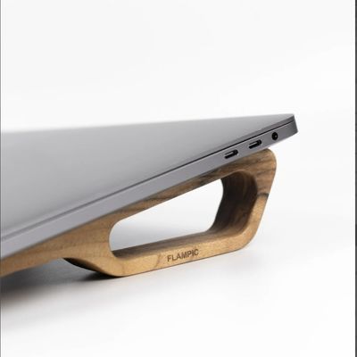 Porta-Laptops de madeira para Macbook Economia de espaço e acessório de mesa elegante