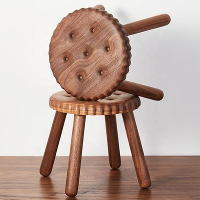 Encantamento das Crianças Pequenas Tabuleiros de Madeira Personalizados em Forma de Biscoito Feitos de Madeira de Beech Walnut