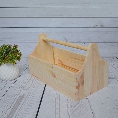 Logotipo personalizado aceitável e impressão laser gravura caixa de ferramentas de madeira para armazenamento de artesanato