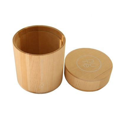 Europa Vitalucks Caixa de cilindro de madeira pequena pintada de madeira de cor simples