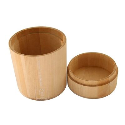 Europa Vitalucks Caixa de cilindro de madeira pequena pintada de madeira de cor simples