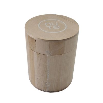 Europa Vitalucks Caixa de cilindro de madeira pequena pintada de madeira de cor simples