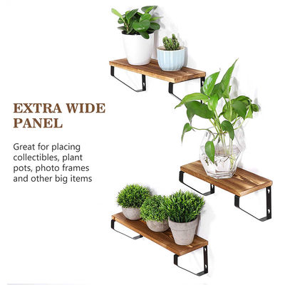 Household Essential Qingdao Vitalucks Superfície sólida Madeira Prateleira de parede flutuante Conjunto de 3