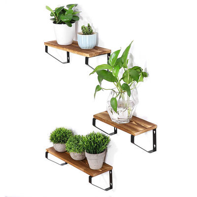 Household Essential Qingdao Vitalucks Superfície sólida Madeira Prateleira de parede flutuante Conjunto de 3