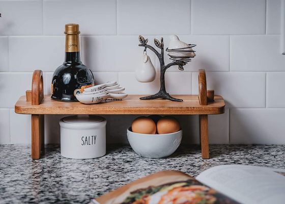 Logotipo personalizado Elegante decoração de casa feita à mão Prateleira organizadora Queso