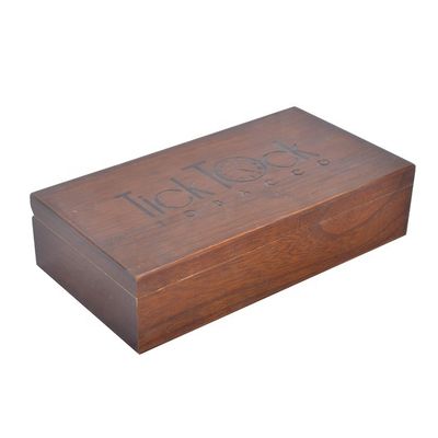 Logotipo e cor personalizáveis Caixa de cigarro de madeira com acabamento vernizado