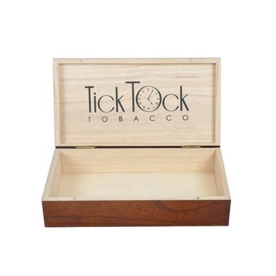 Logotipo e cor personalizáveis Caixa de cigarro de madeira com acabamento vernizado