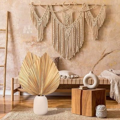 Logotipo Vitalucks Eco-Friendly Compostable Hand 4 Pcs Large Natural Gold Folhas de Palmeira Secas