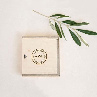 Customizado Fancy Custom Impresso Mini Caixas de armazenamento de presentes de madeira para estilo ambiental