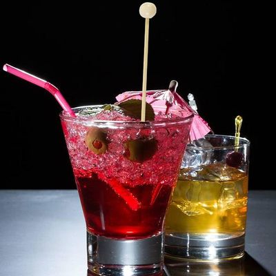 100PCS 6 polegadas Rock Candy Stick com bola de madeira Swizzle Stick Design moderno e simples