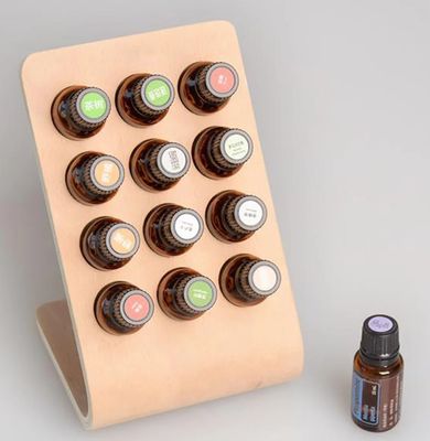 Impressão em serigrafia 12 furos Botelha de óleo essencial de madeira