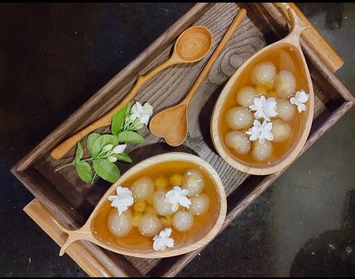 Presentes de negócios 6 peças de salada de madeira colheres e garfos