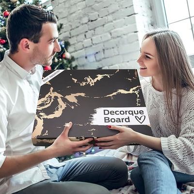 Serviço personalizado Tabela de corte de madeira de 15 polegadas com design ecológico e sulco de suco