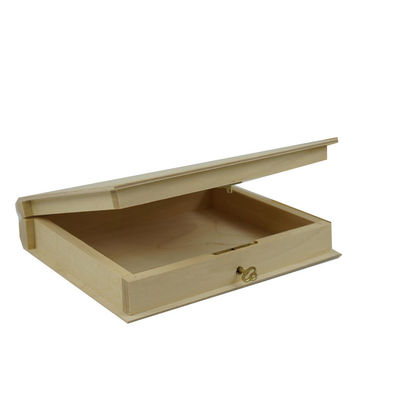 Caixa de livros de madeira feita à mão para organizar e armazenar vários itens pessoais