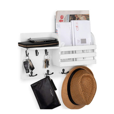 Montador de parede de dupla camada Prateleira de armazenamento Magnético Organizador para casa pendurado Prateleira com porta-chave