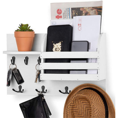 Montador de parede de dupla camada Prateleira de armazenamento Magnético Organizador para casa pendurado Prateleira com porta-chave