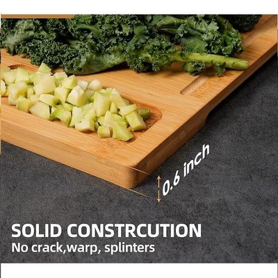 Popular Serviço Personalizado Tábuas de Cortar de Bambú Para Cozinha Conjunto de 3 Com Groove de Suco