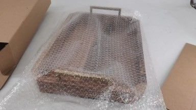 Desenhos personalizados Largo estilo rústico madeira retangular bandeja de servir para mesa de café