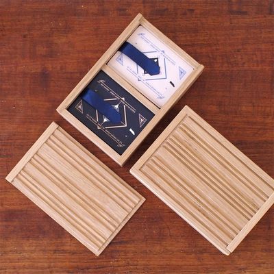 Caixa de tampa deslizante de madeira de cor personalizável para cartão de visita em ordem personalizada de cor simples