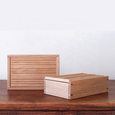 Caixa de tampa deslizante de madeira de cor personalizável para cartão de visita em ordem personalizada de cor simples